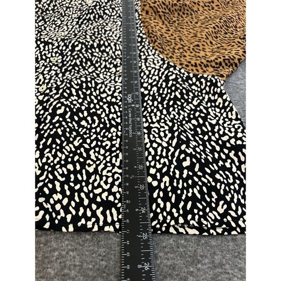 Oddy Animal Print Leopard Print Blouse Sz Small Mob Wife Boho Chic Edgy Eclectic - Picture 8 of 8